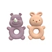 rhino rabbit sheep bear natural rubber teether